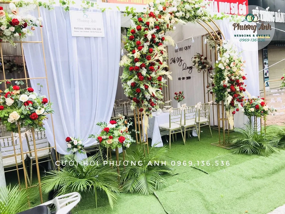 trang trí rạp đám cưới tại thanh xuân