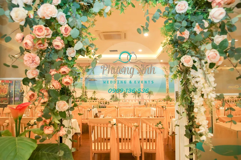 trang trí sảnh tiệc cưới nga thắng