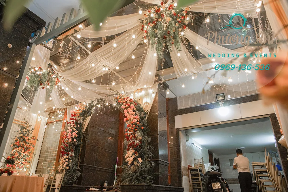 trang trí sảnh tiệc cưới nga thắng
