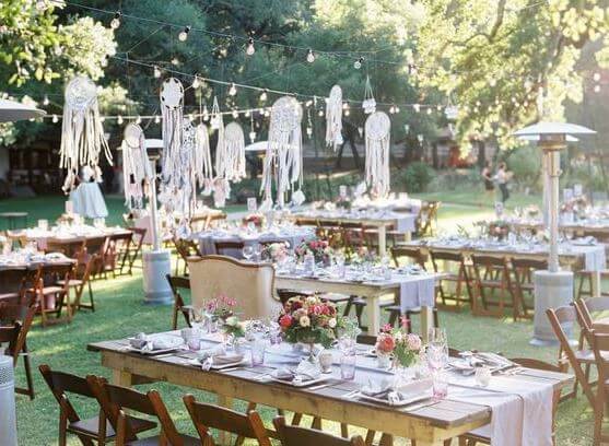 trang trí đám cưới phong cách bohemian