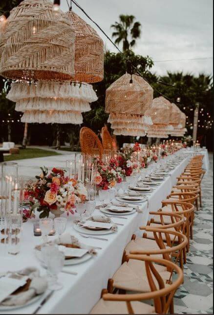 trang trí đám cưới phong cách bohemian