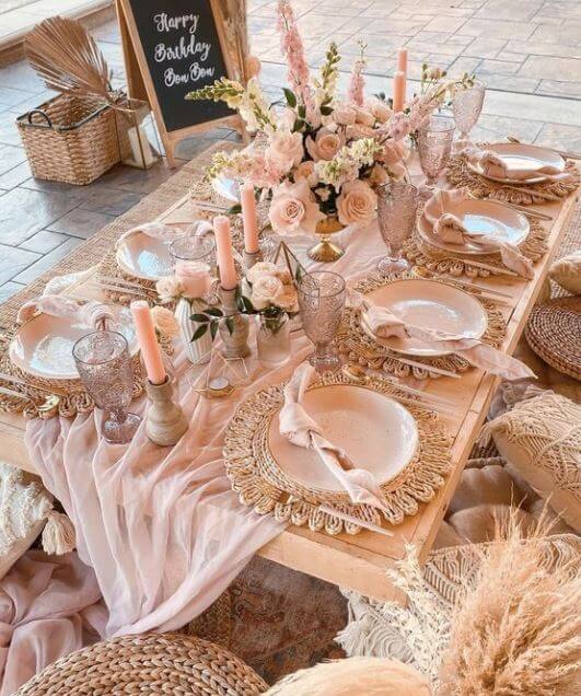 trang trí đám cưới phong cách bohemian