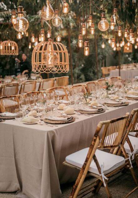 trang trí đám cưới phong cách bohemian