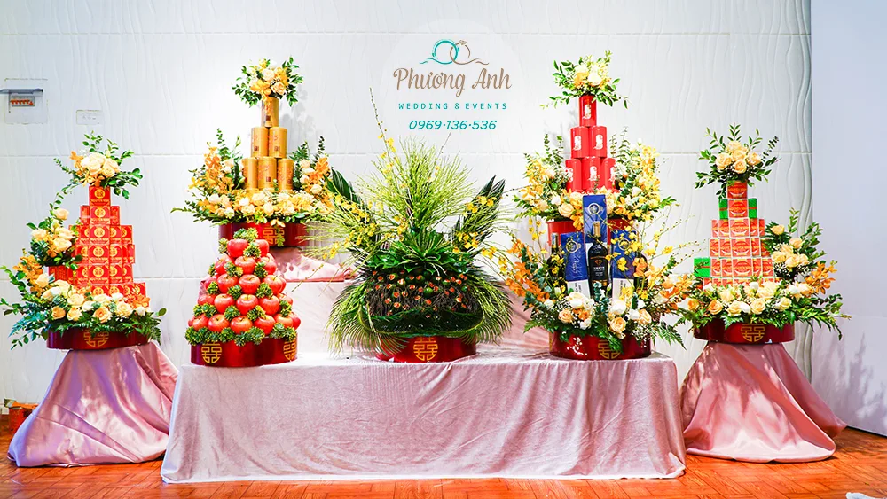 tráp sơn mài ăn hỏi cao cấp