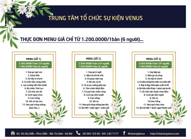 Trung tâm tiệc cưới giá rẻ tại hà nội