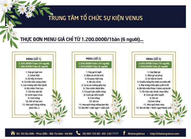 Trung tâm tiệc cưới giá rẻ tại hà nội