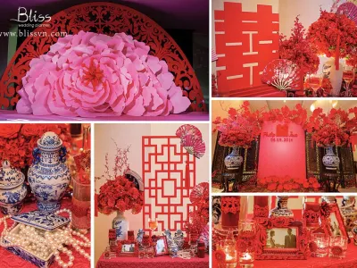 Tham khảo ngay top mẫu trang trí đám cưới phong cách Trung Hoa đẹp