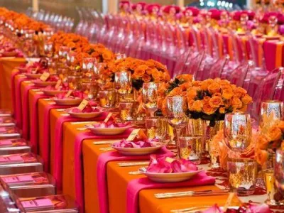 Khám phá top mẫu trang trí đám cưới màu vàng cam