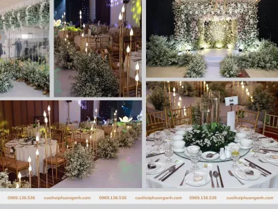 Mẫu trang trí tiệc cưới bằng hoa thạch thảo đẹp mê ly Mẫu trang trí tiệc cưới bằng hoa thạch thảo đẹp mê ly