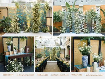 Ý tưởng trang trí đám cưới bằng hoa cúc họa mi giản dị mà ấn tượng