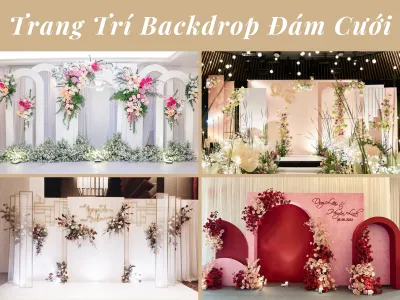 trang trí backdrop đám cưới 