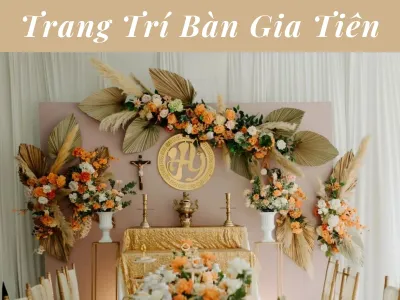 trang trí bàn thờ gia tiên ngày cưới