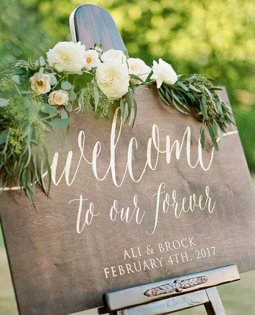 Bảng welcome đám cưới