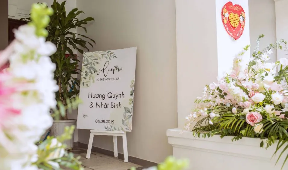 Bảng Welcome đón khách phong cách đơn giản