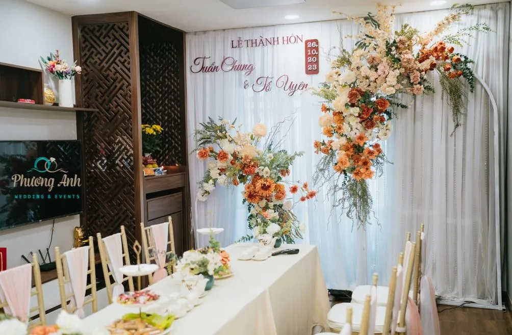 Dự án trang trí lễ thành hôn chú rể Tuấn Chung