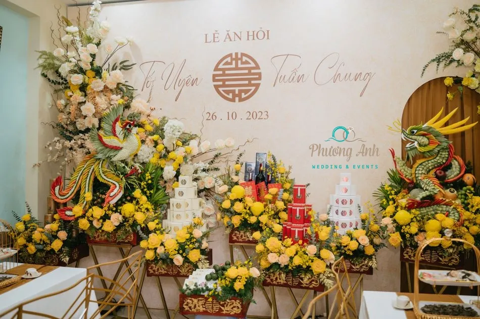 Bộ tráp ăn hỏi cặp đôi Tố Uyên - Tuấn Chung