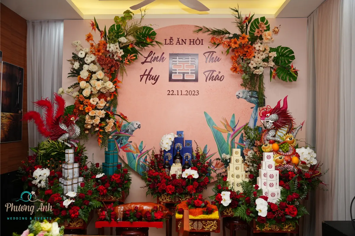 Bộ tráp ăn hỏi cặp đôi Linh Huy - Thu Thảo