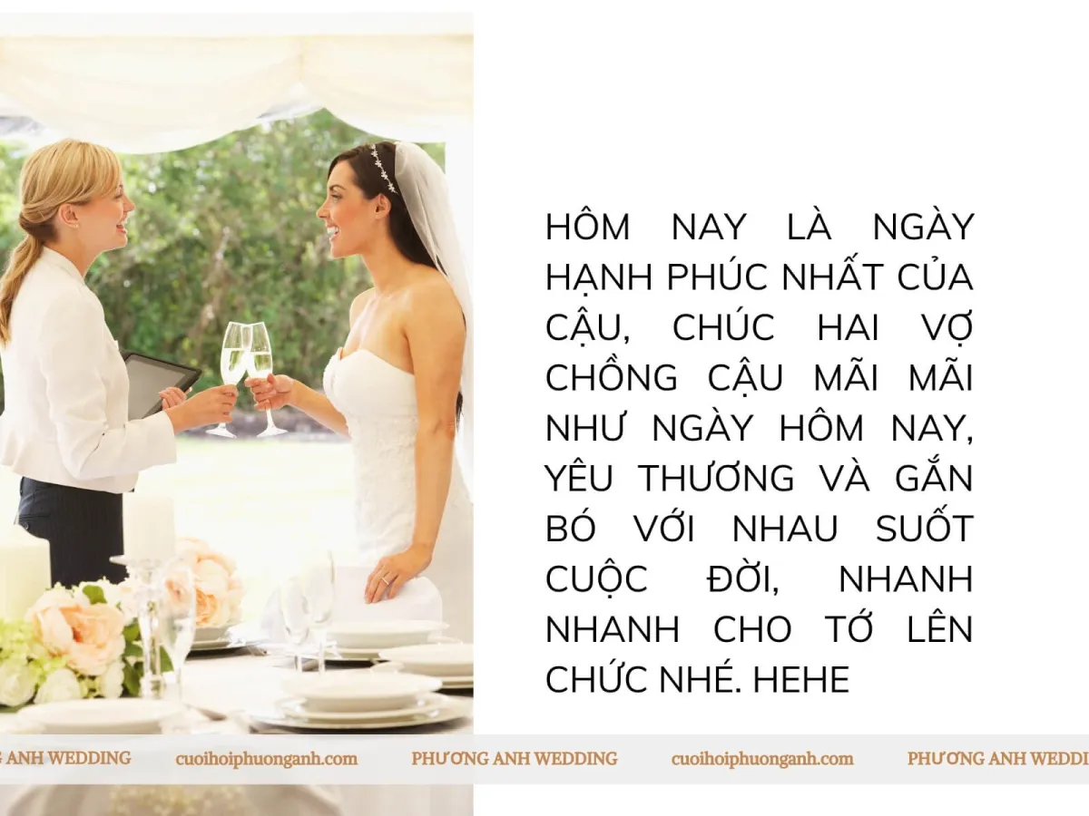 Lời chúc đám cưới ý nghĩa cho bạn bè