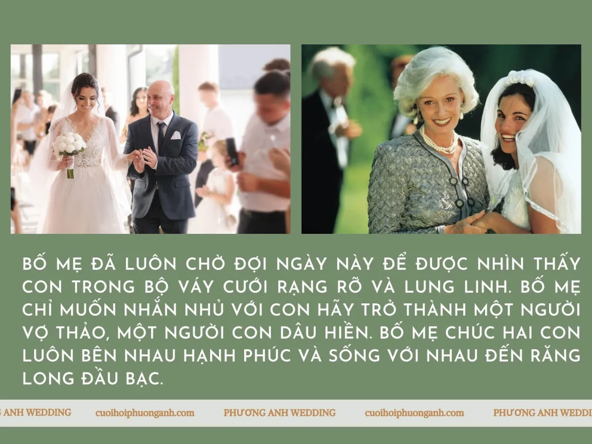 Lời chúc mừng đám cưới con gái xúc động