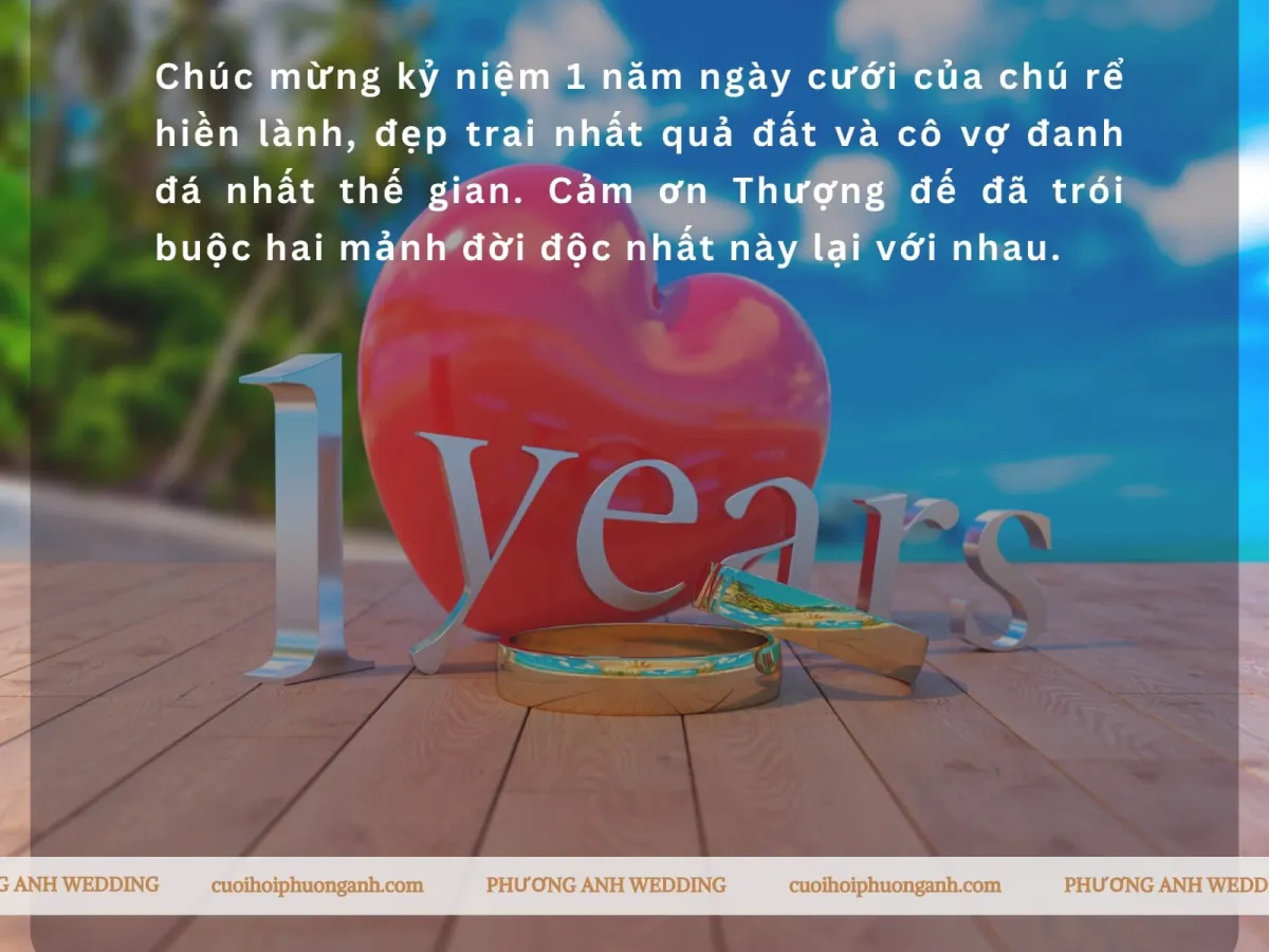 Stt kỷ niệm 1 năm ngày cưới