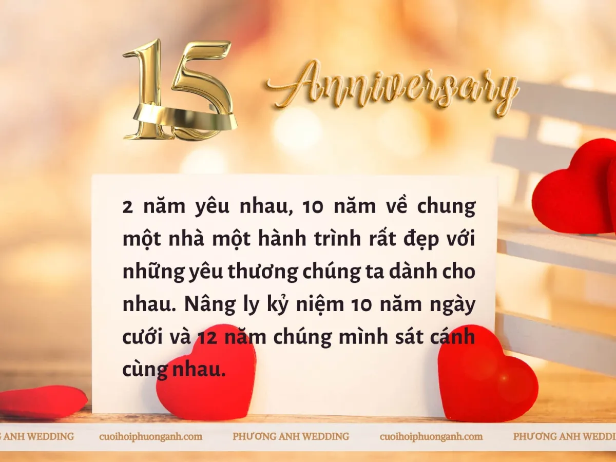 Stt kỷ niệm 15 năm ngày cưới