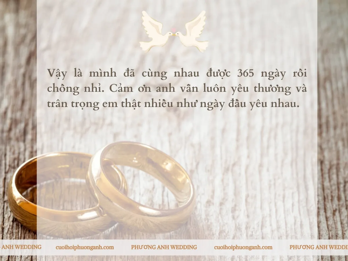 Stt kỷ niệm ngày cưới dành cho chồng