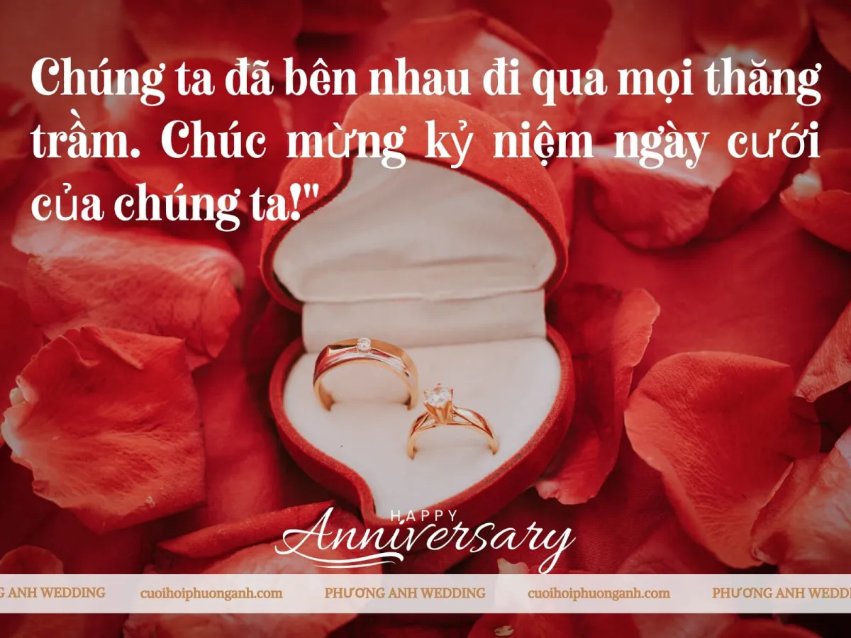 Stt kỷ niệm ngày cưới ngắn gọn
