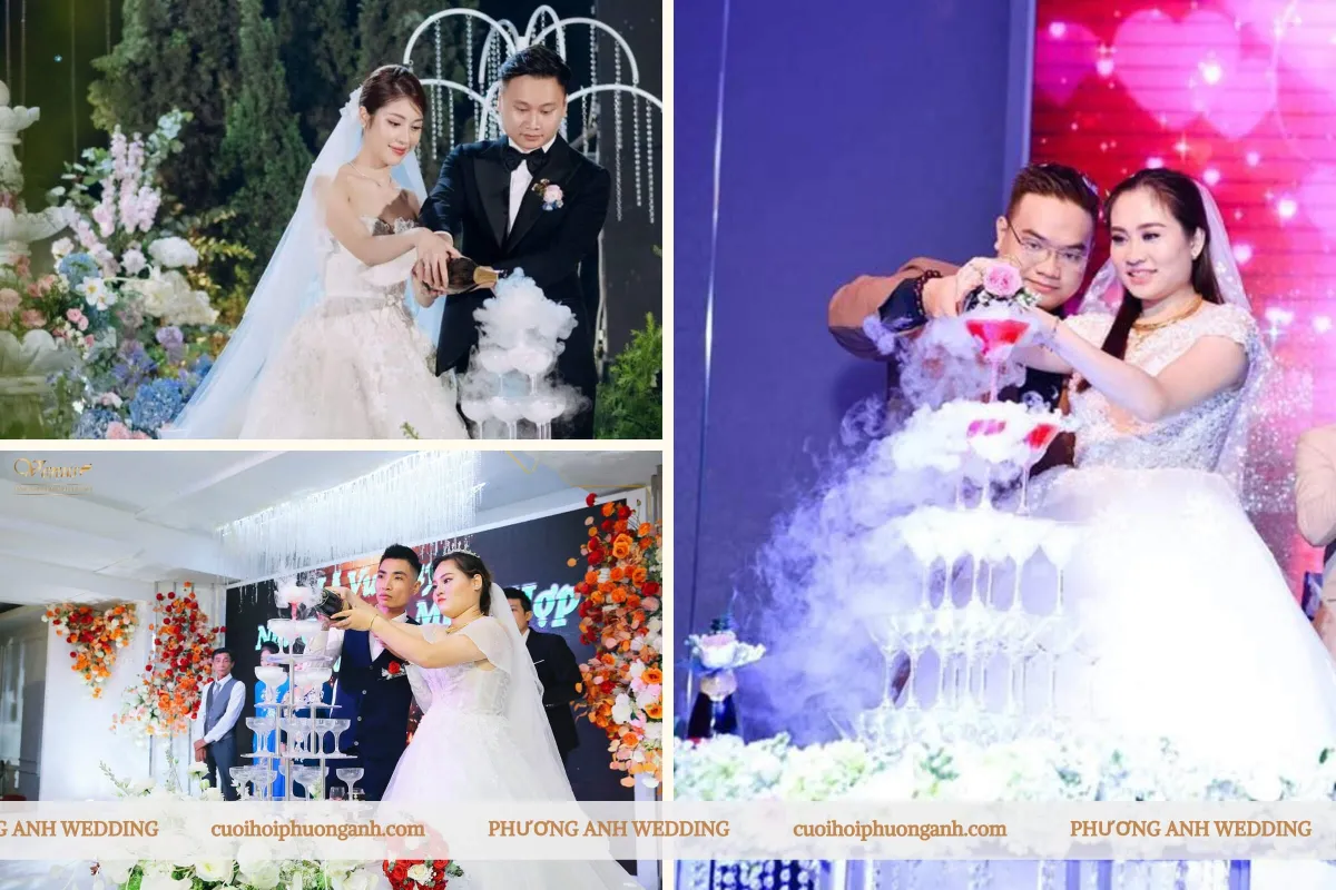 hình ảnh cắt bánh ngày cưới