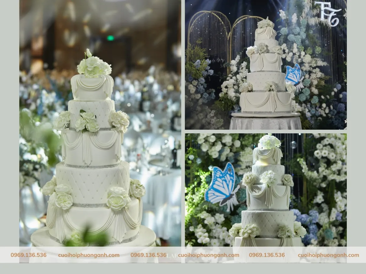 Bánh cưới đơn giản những sang trọng, tinh tế