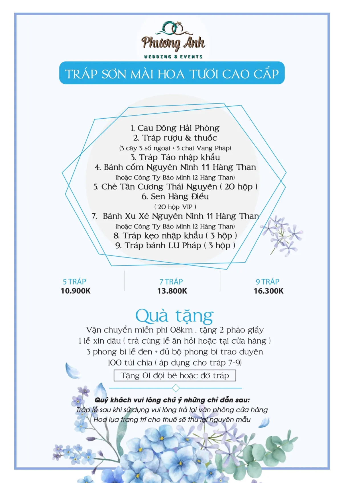 báo giá tráp ăn hỏi sơn mài hoa tươi