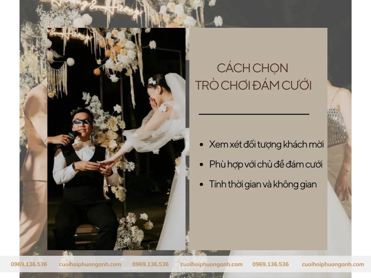Cách chọn trò chơi đám cưới phù hợp