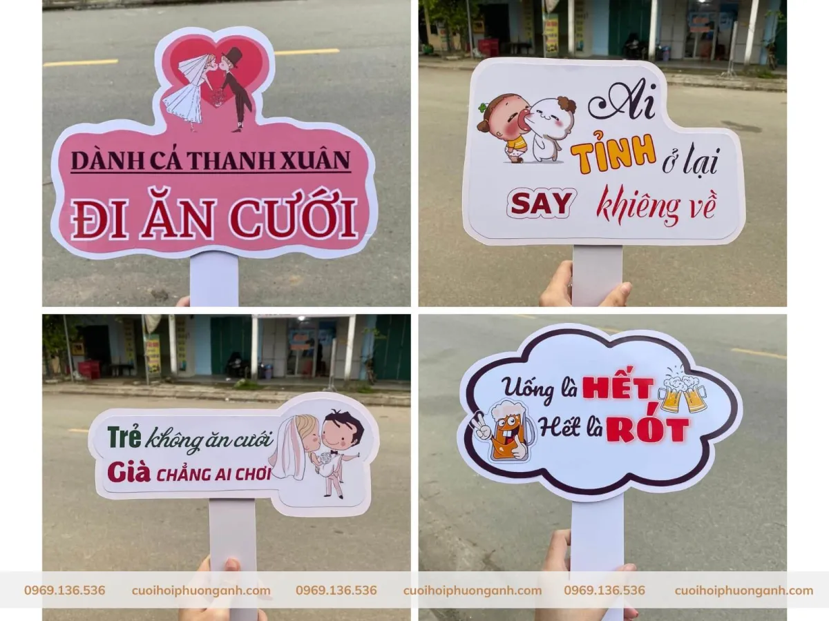 Hashtag cầm tay đám cưới hài hước