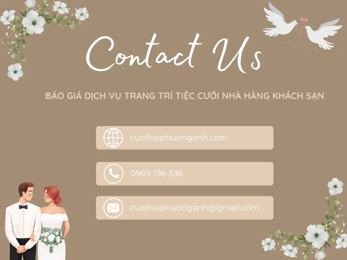 Báo giá dịch vụ trang trí tiệc cưới nhà hàng, khách sạn
