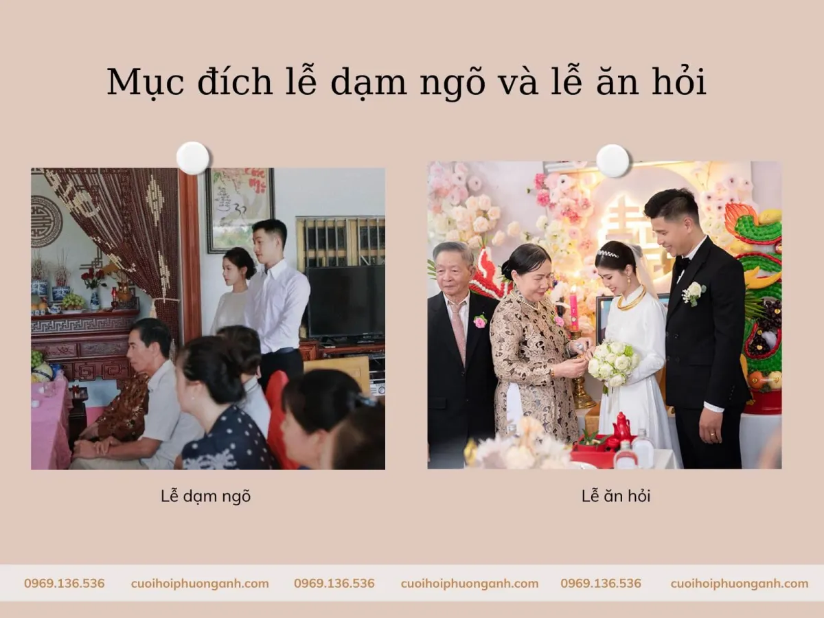 Lễ dạm ngõ là bước đi đầu tiên, lễ ăn hỏi đánh dấu sự cam kết chính thức giữa hai gia đình