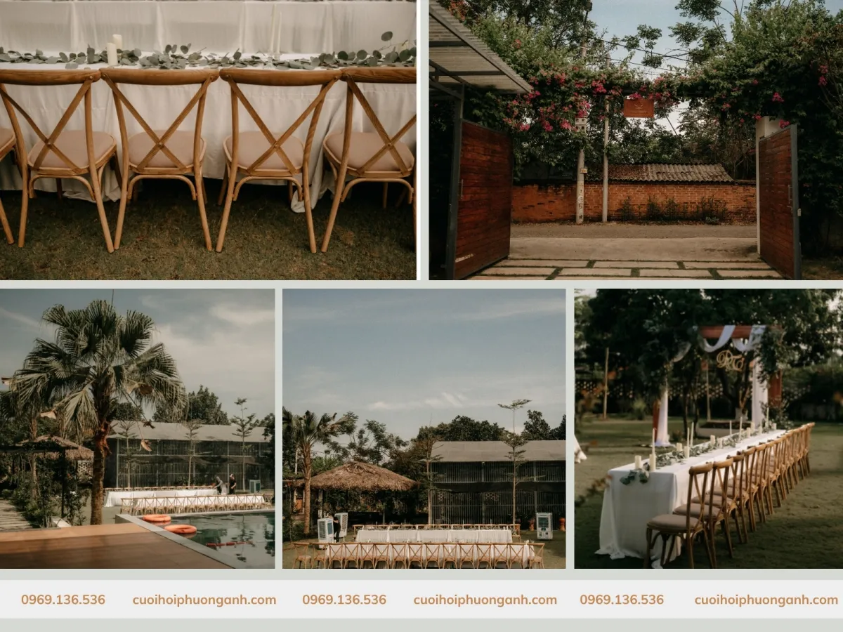 Trang trí tiệc báo hỷ phong cách rustic