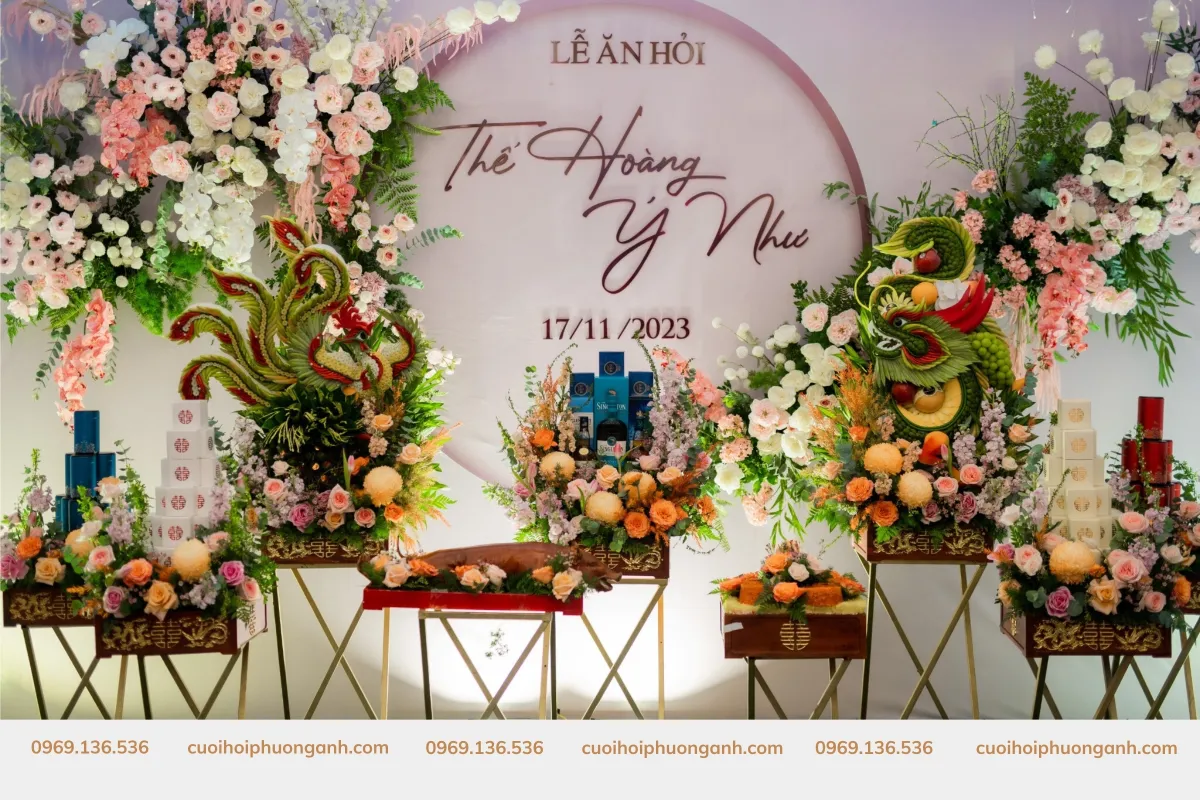 Bộ tráp ăn hỏi 9 lễ tại Phương Anh Wedding