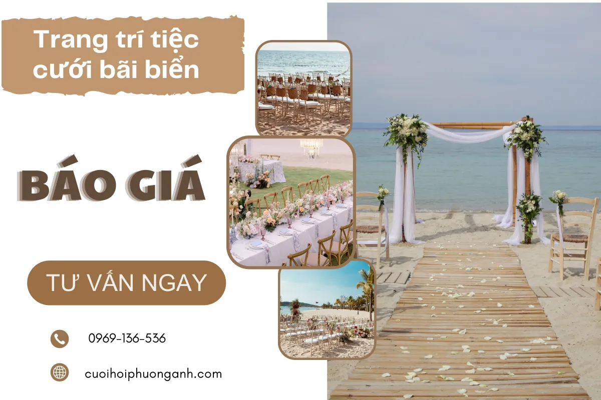 Báo giá dịch vụ trang trí tiệc cưới bãi biển
