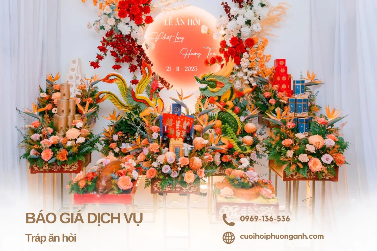 Liên hệ ngay đến Phương Anh Wedding để được tư vấn dịch vụ tráp ăn hỏi