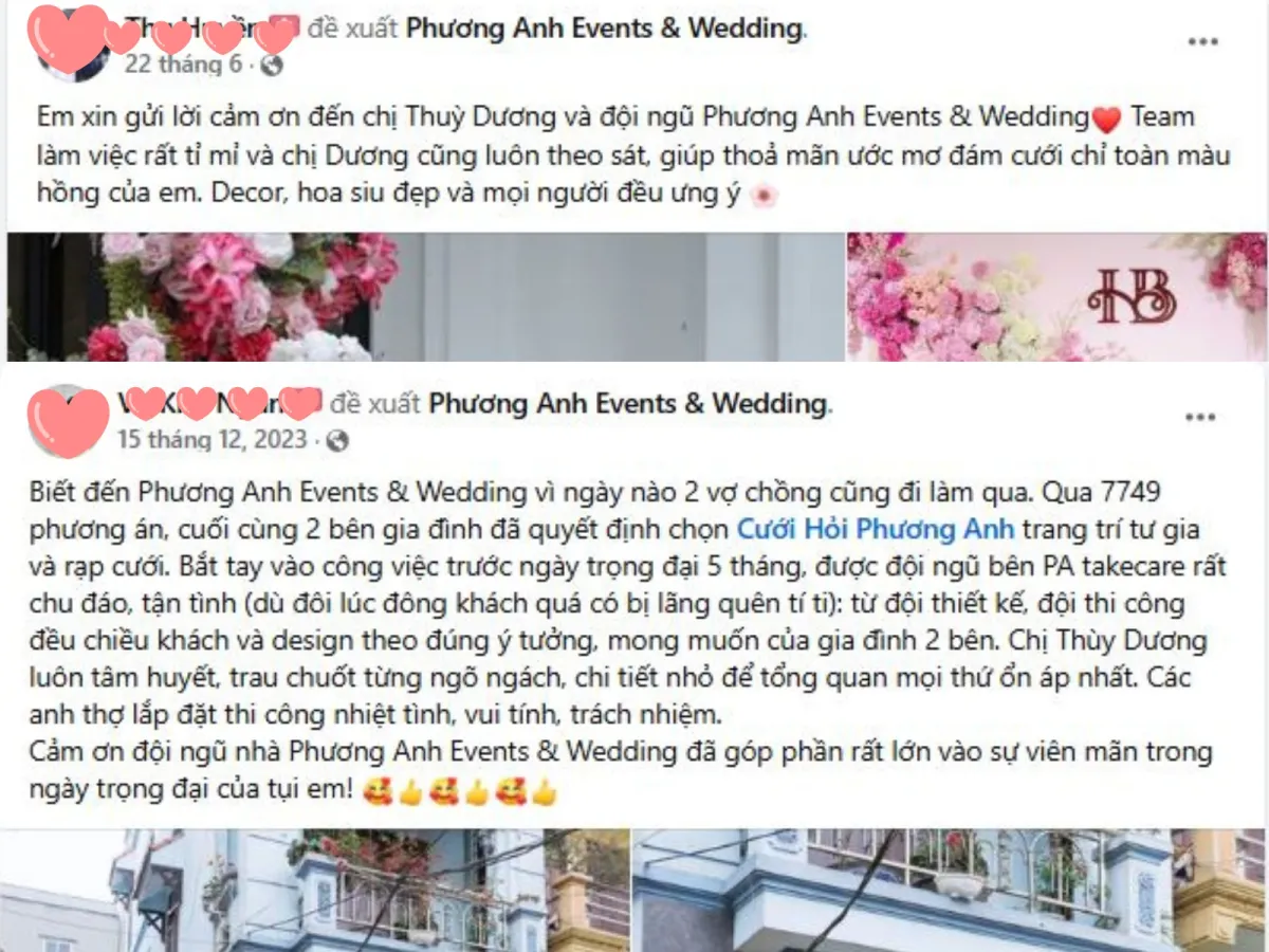 Đánh giá từ khách hàng đã sử dụng dịch vụ