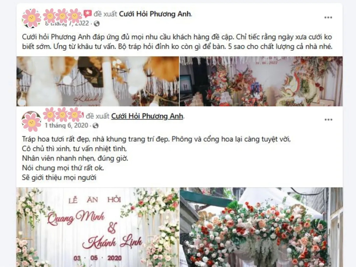 Đánh giá của khách hàng đã sử dụng dịch vụ tại Phương Anh