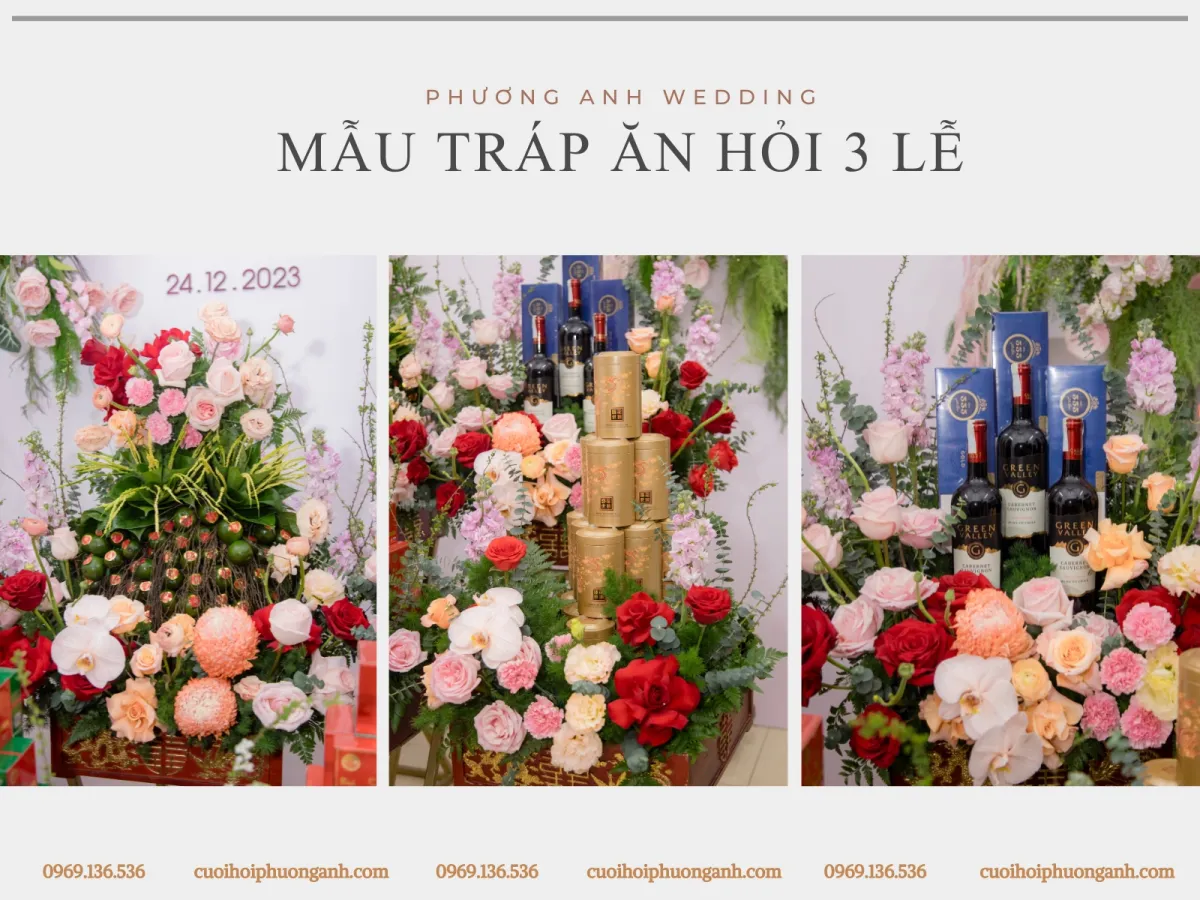 Mẫu tráp ăn hỏi 3 lễ 4
