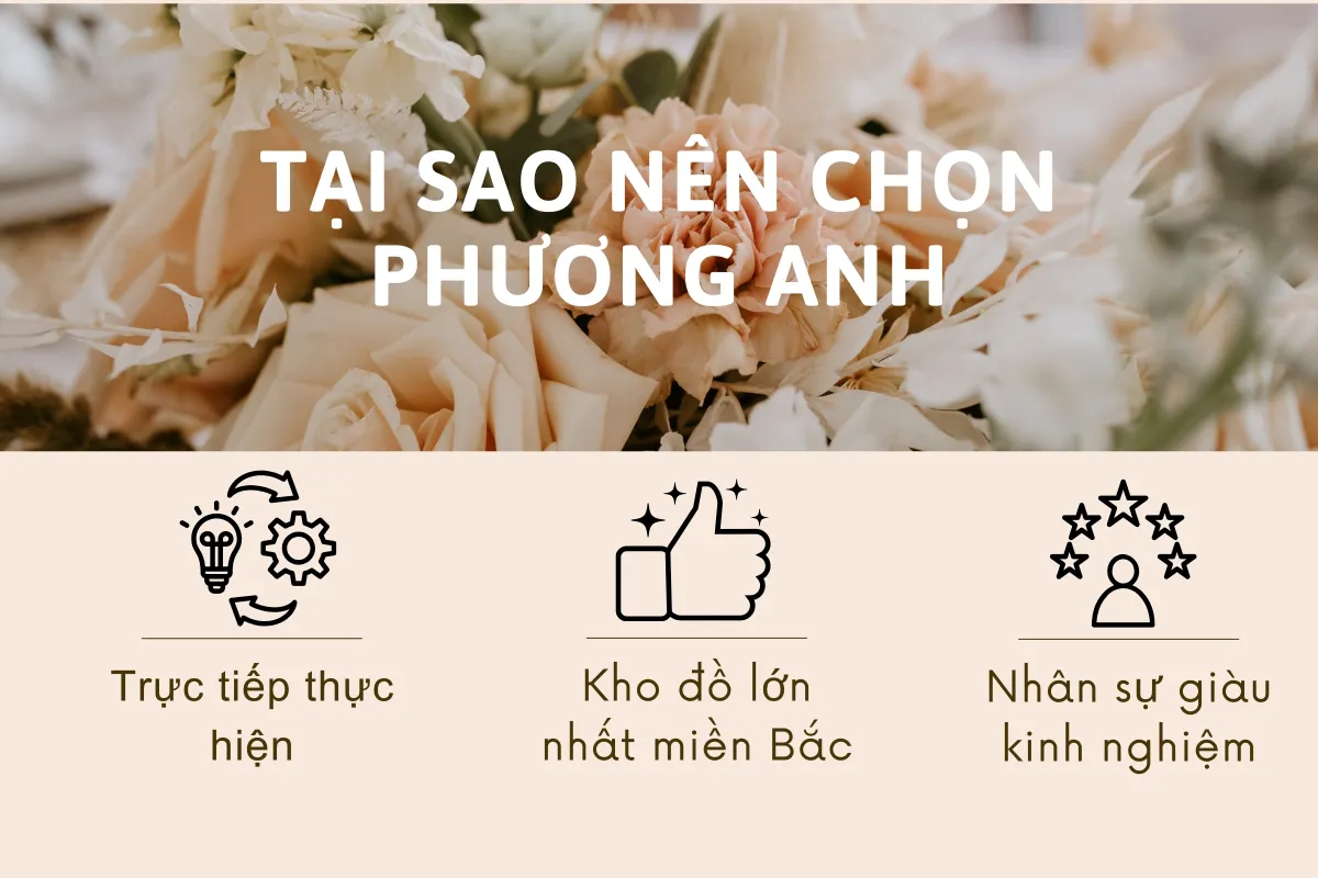 Vì sao nên chọn Phương Anh Wedding làm đơn vị trang trí tiệc cưới bãi biển