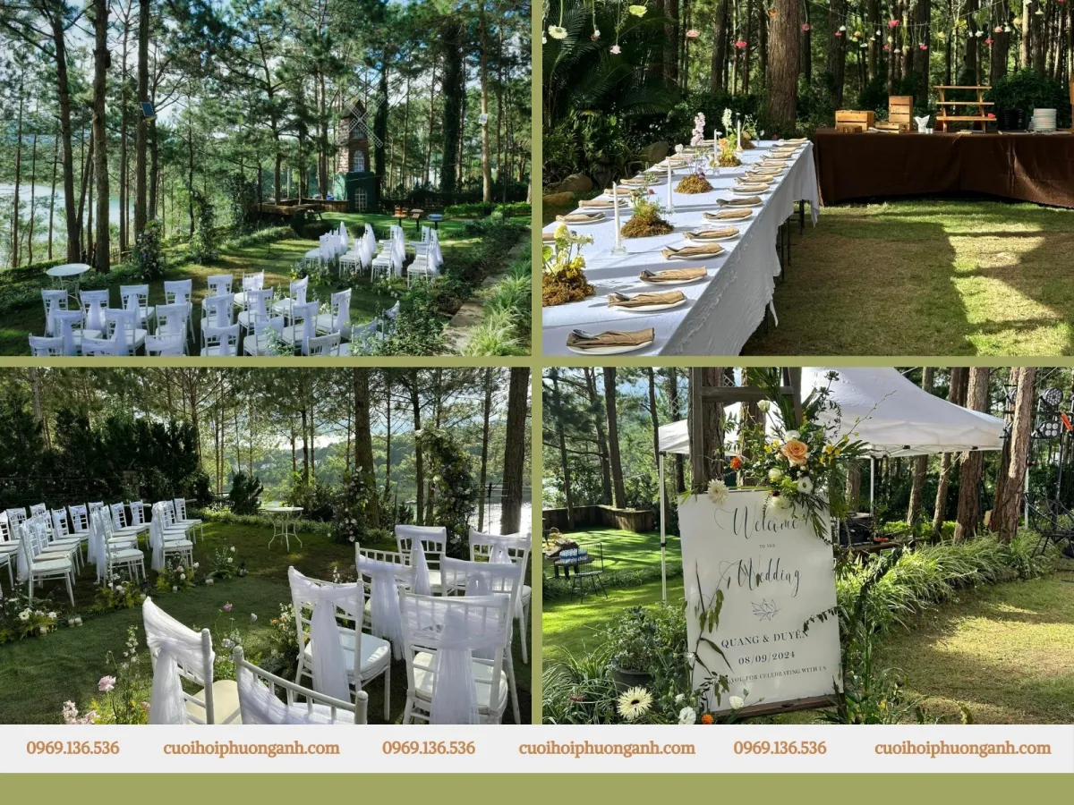 Trang trí đám cưới resort phong cách Minimalist hiện đại