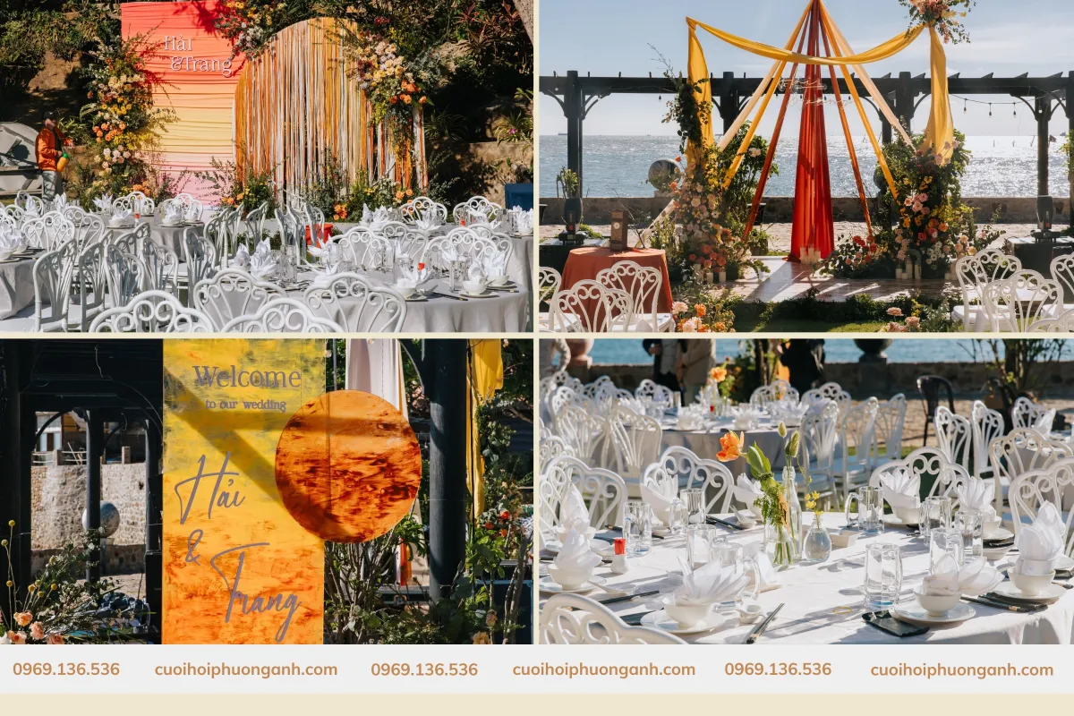 Xu hướng decor bãi biển sunset Glamour tông màu rực rỡ làm chủ đạo