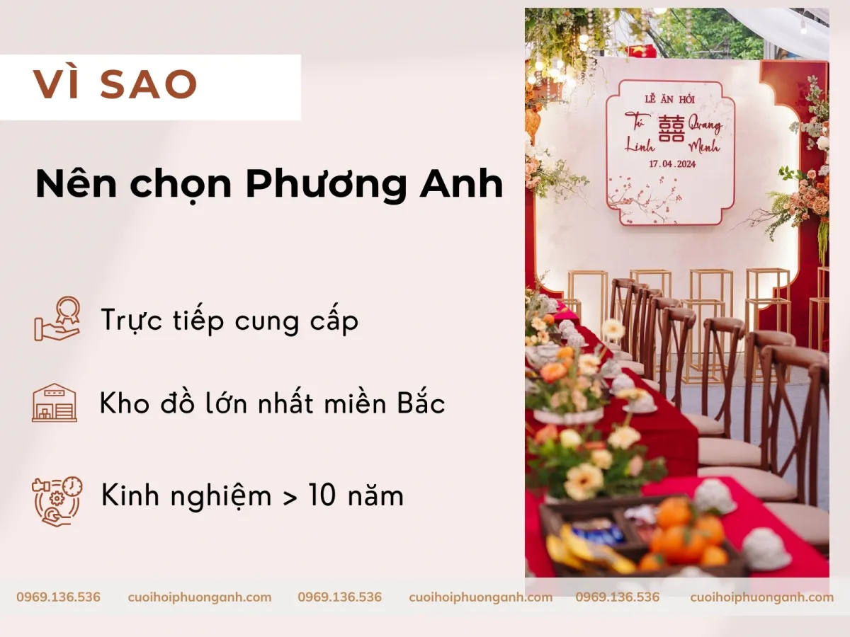 Vì sao nên chọn dịch vụ ăn hỏi tại Phương Anh Wedding