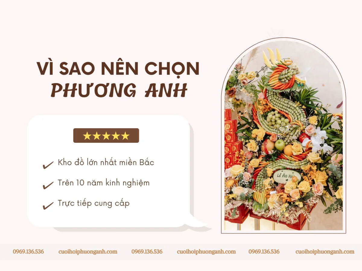 Vì sao nên chọn tráp ăn hỏi 3 lễ tại Phương Anh Wedding