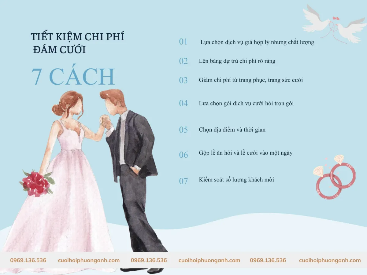 Lời khuyên tiết kiệm chi phí đám cưới