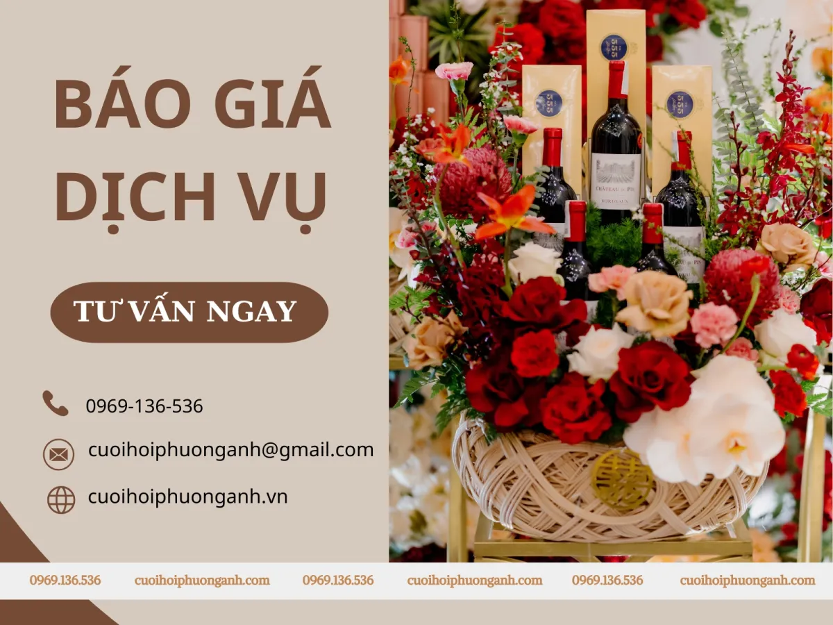 Báo giá lễ ăn hỏi 9 tráp Phương Anh Wedding