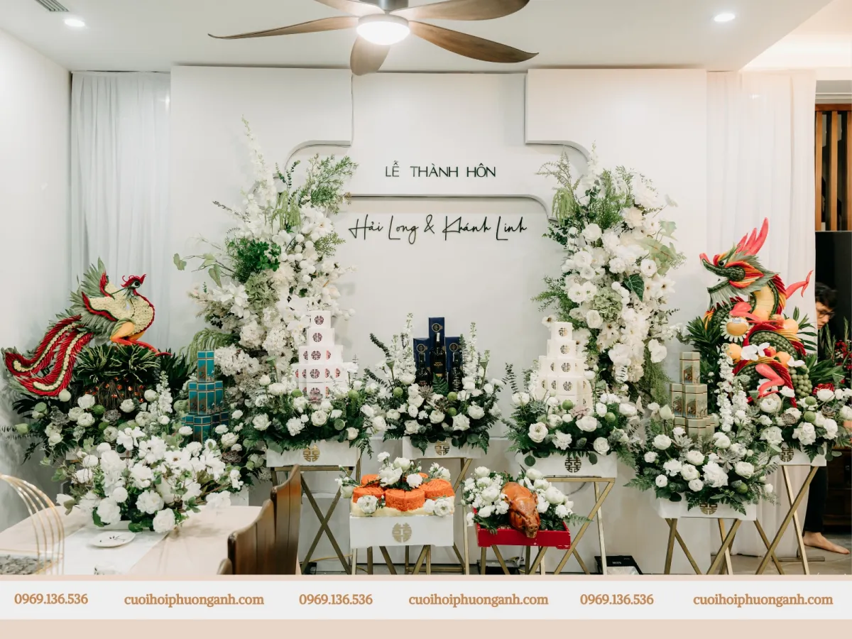 Bộ tráp rồng phượng ăn hỏi tại Phương Anh Wedding