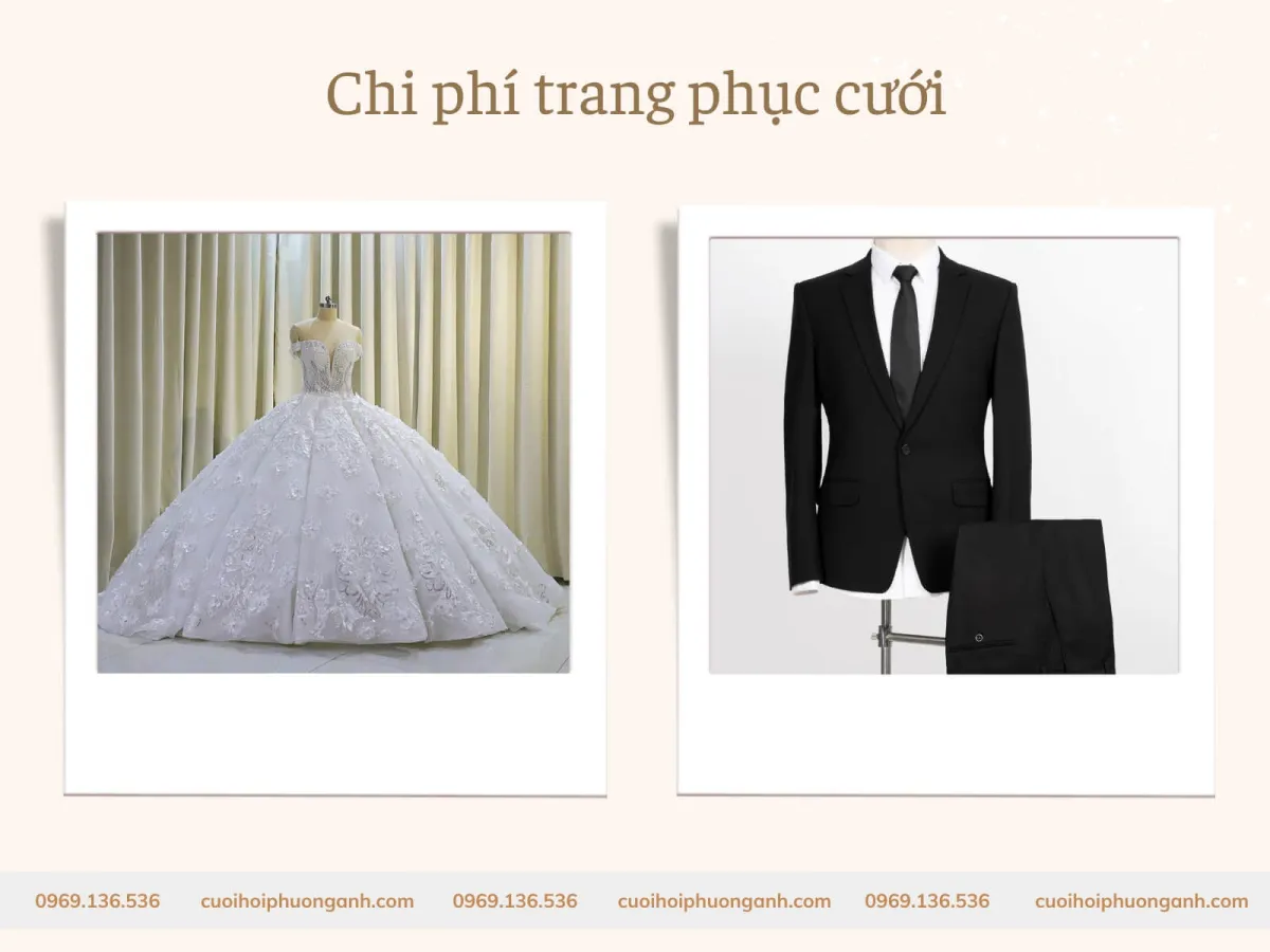 Chi phí trang phục cưới